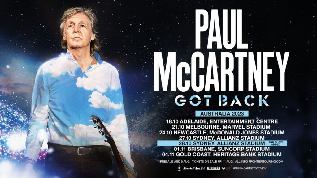 Tours: Paul McCartney Adds 2nd And Final Sydney Show Due To Overwhelming Demand