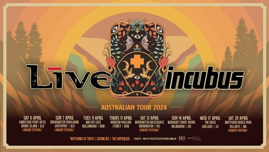 TOURS: +LIVE+ AND INCUBUS CO-HEADLINING MASSIVE SHOWS IN 2024