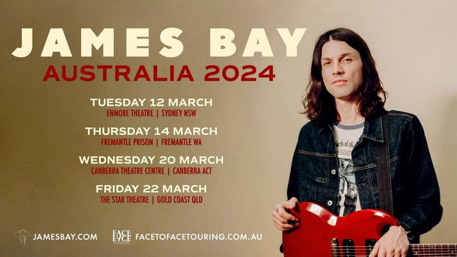 TOURS: JAMES BAY ANNOUNCES HEADLINE SHOWS IN 2024