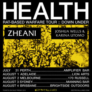 Tours: Health Announces Rat-Based Warfare Down Under Tour
