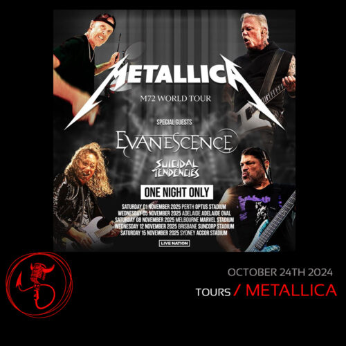 Tours: Metallica Brings The M72 Tour To Australia And New Zealand In 2025