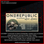 Tour Announcement: ONEREPUBLIC Announce Their 2026 Australian Return